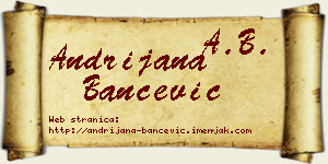 Andrijana Bančević vizit kartica